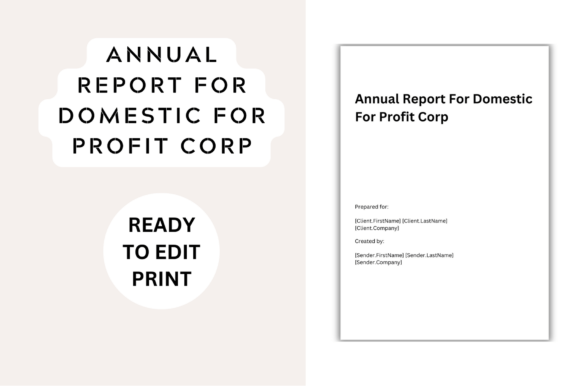 Annual Report for Domestic for Profit