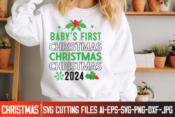 Baby’s First Christmas 2024 SVG Design