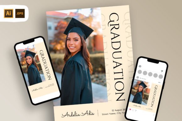Elevating Milestone Moments with the Beige Photo Graduation Party Invitation Template