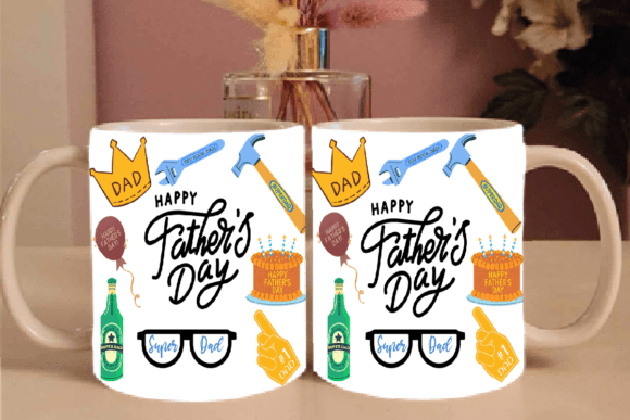 Father’s Day Mug Wrap PNG: Premium Design Assets