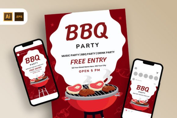 Illustrative BBQ Party Flyer Template: The Ultimate Tool for Your Next Grill Fest