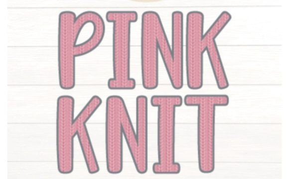 Pink Knit Letters: A Complete Doodle Font Set