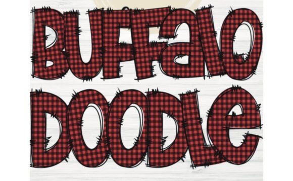 Revitalizing Digital Craft with Red Buffalo Plaid Doodle Letters