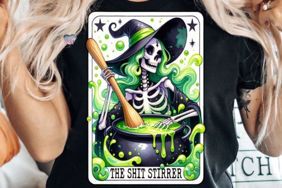 Sarcastic Skeleton Witch Tarot Card PNG: A Practical Asset for Creative Workflows